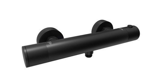 BLAZAR BLACK, sprchová termostatická baterie, dolní vývod, bez sprchové sady, rozteč 150mm BLAZAR BLACK, sprchová termostatická baterie, dolní vývod, bez sprchové sady, rozteč 150mm